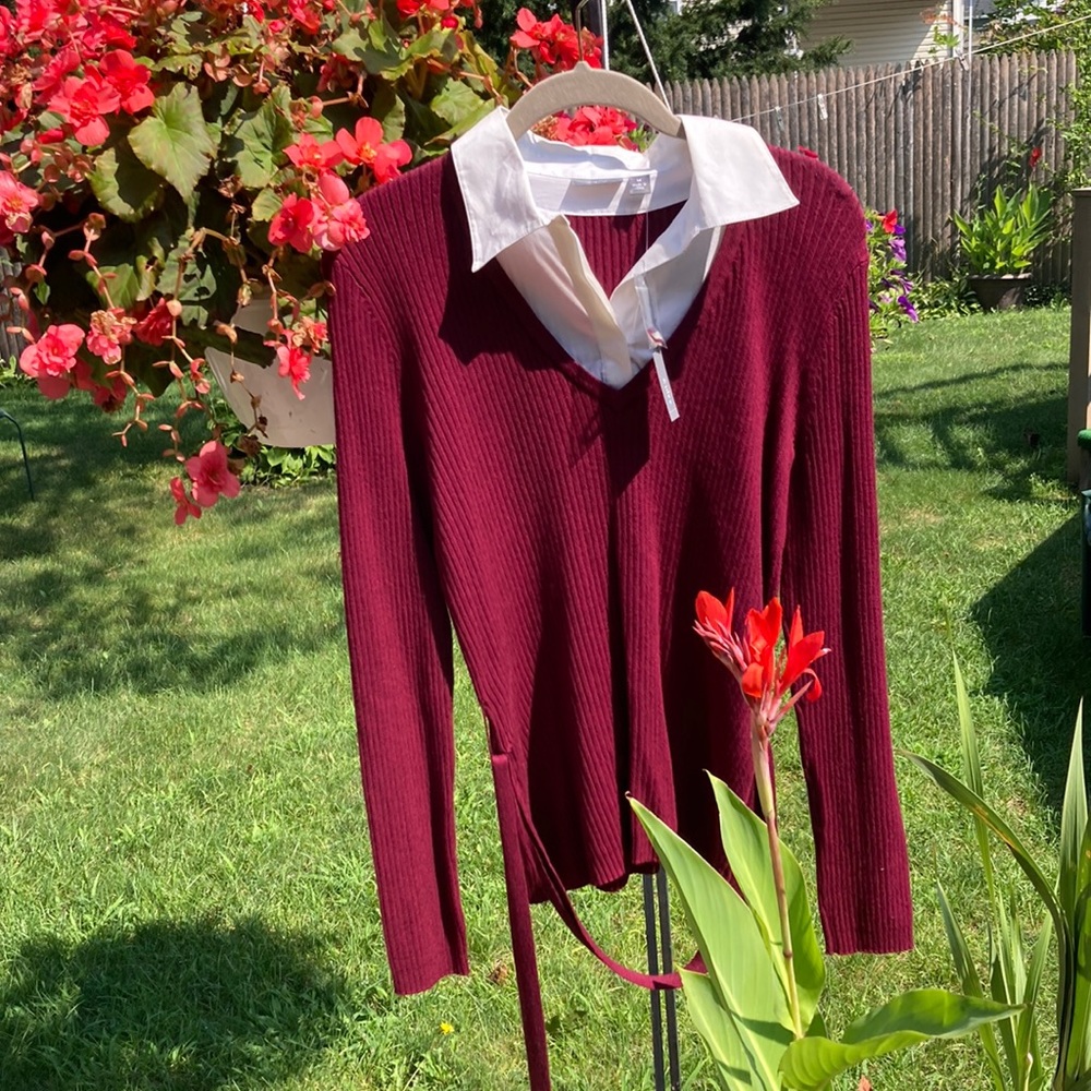 Apt 9 M long sleeve double faux shirt - NWT